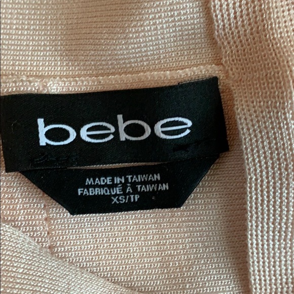 Bebe bodycon off-the-shoulder light pink dress - Picture 2 of 4